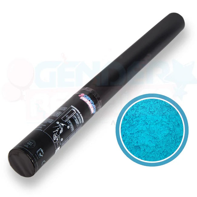Carton 25 - Gender Revealer Handheld Cannon 60 cm - Blue FX Powder