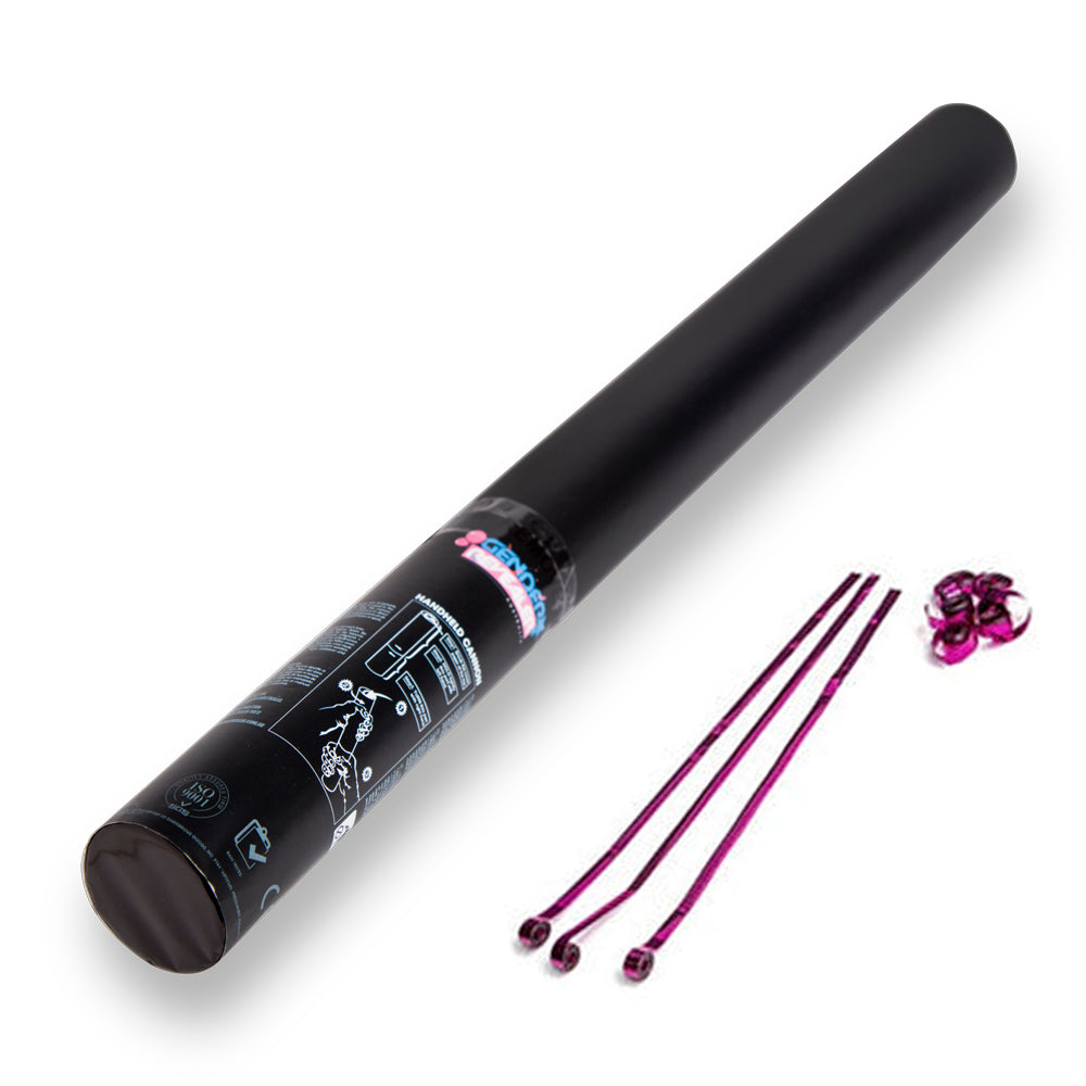 Gender Revealer Handheld Cannon 60 cm - Metallic Streamers - Pink